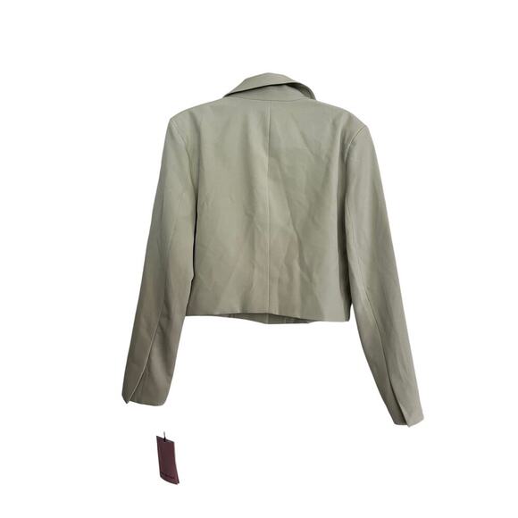 Anthropologie Avec les Filles Sage Mint Green Cropped Blazer Jacket Size Large - Picture 6 of 7